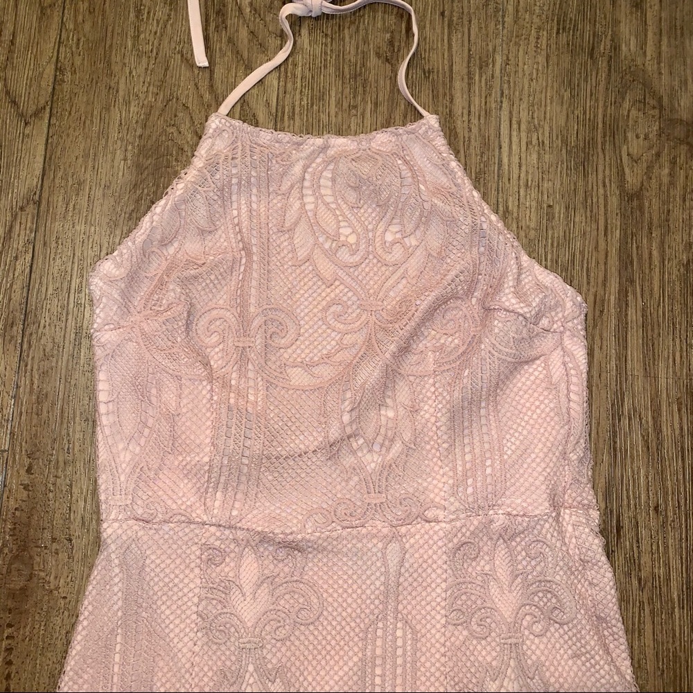 Pretty Little Thing Lace-up Halter Dress